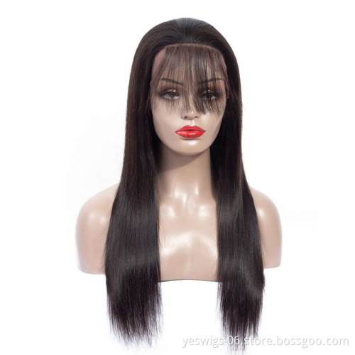 10A 180% 250% Density Wholesale Virgin Hair Vendors Cuticle Aligned Hair Wig For Black Women Raw Indian Full Lace Human Hair Wig